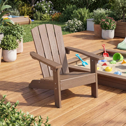 Two Kid Adirondack Chairs with High Backrest