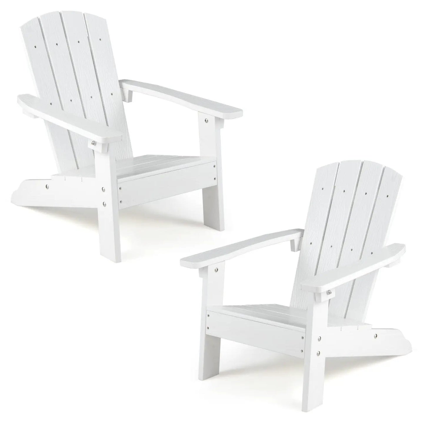 Two Kid Adirondack Chairs with High Backrest