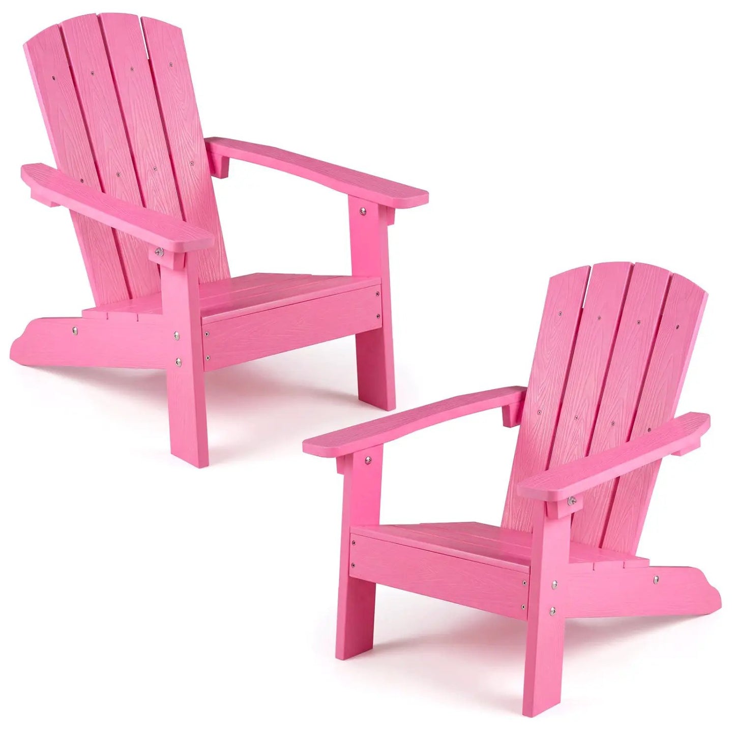 Two Kid Adirondack Chairs with High Backrest