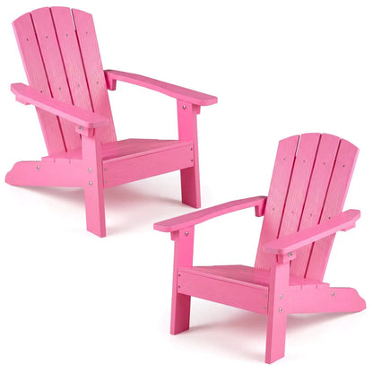 Two Kid Adirondack Chairs with High Backrest