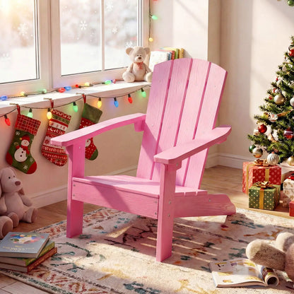 Two Kid Adirondack Chairs with High Backrest