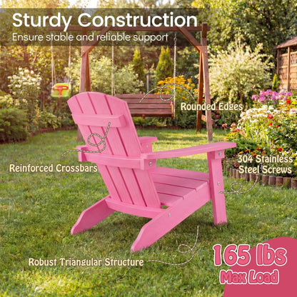 Two Kid Adirondack Chairs with High Backrest
