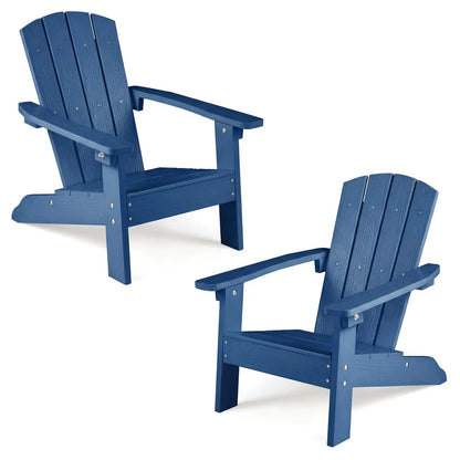 Two Kid Adirondack Chairs with High Backrest