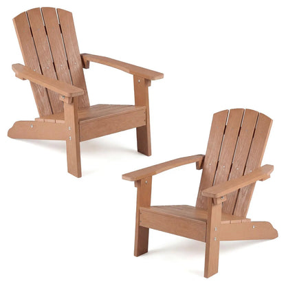 Two Kid Adirondack Chairs with High Backrest