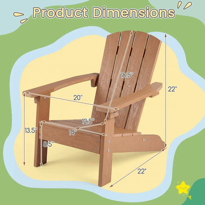 Two Kid Adirondack Chairs with High Backrest