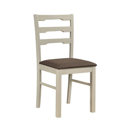 Upholstered Dining Chairs Set of Two Wood Frame
