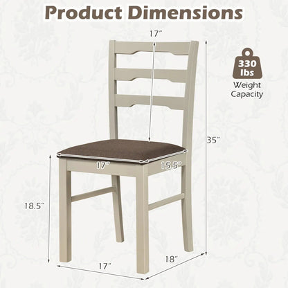 Upholstered Dining Chairs Set of Two Wood Frame