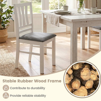 Upholstered Dining Chairs Set of 2 with Wood Frame