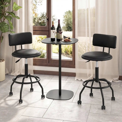 Swivel Bar Stool with Backrest Height Adjustable