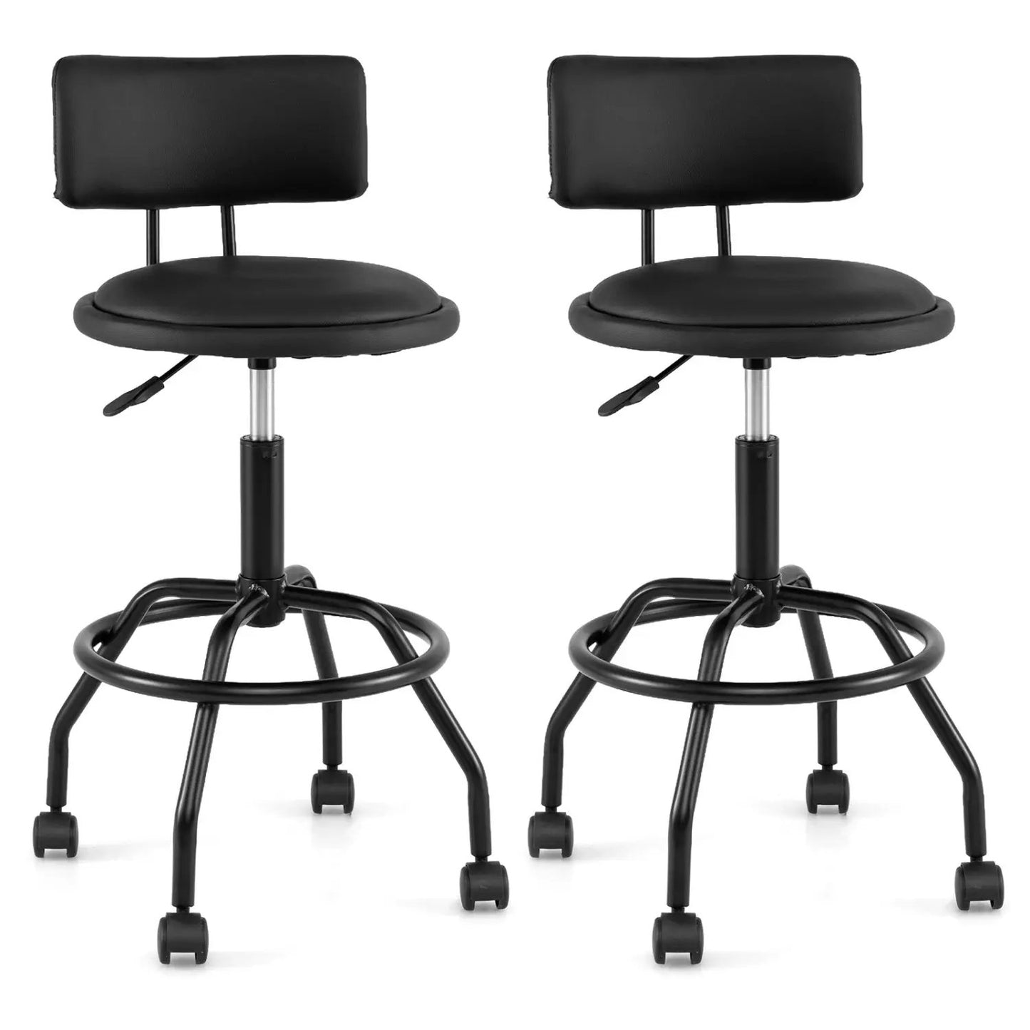 Swivel Bar Stool with Backrest Height Adjustable