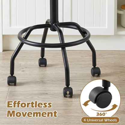 Swivel Bar Stool with Backrest Height Adjustable
