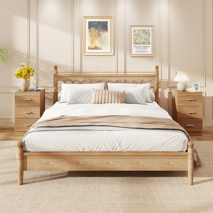 Set of 2 Nightstand with Charging Station End Table with 3 Storage Drawers Bedside Table for Bedroom - Tampa Home & Garden Store