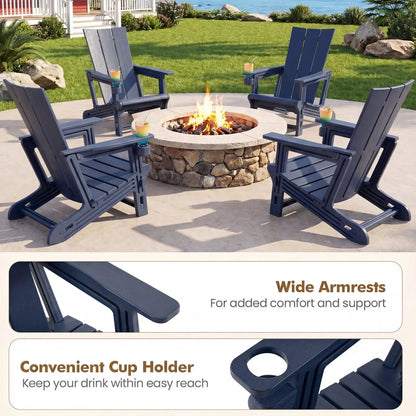 Adirondack Chairs Set of 2 with Cup Holders