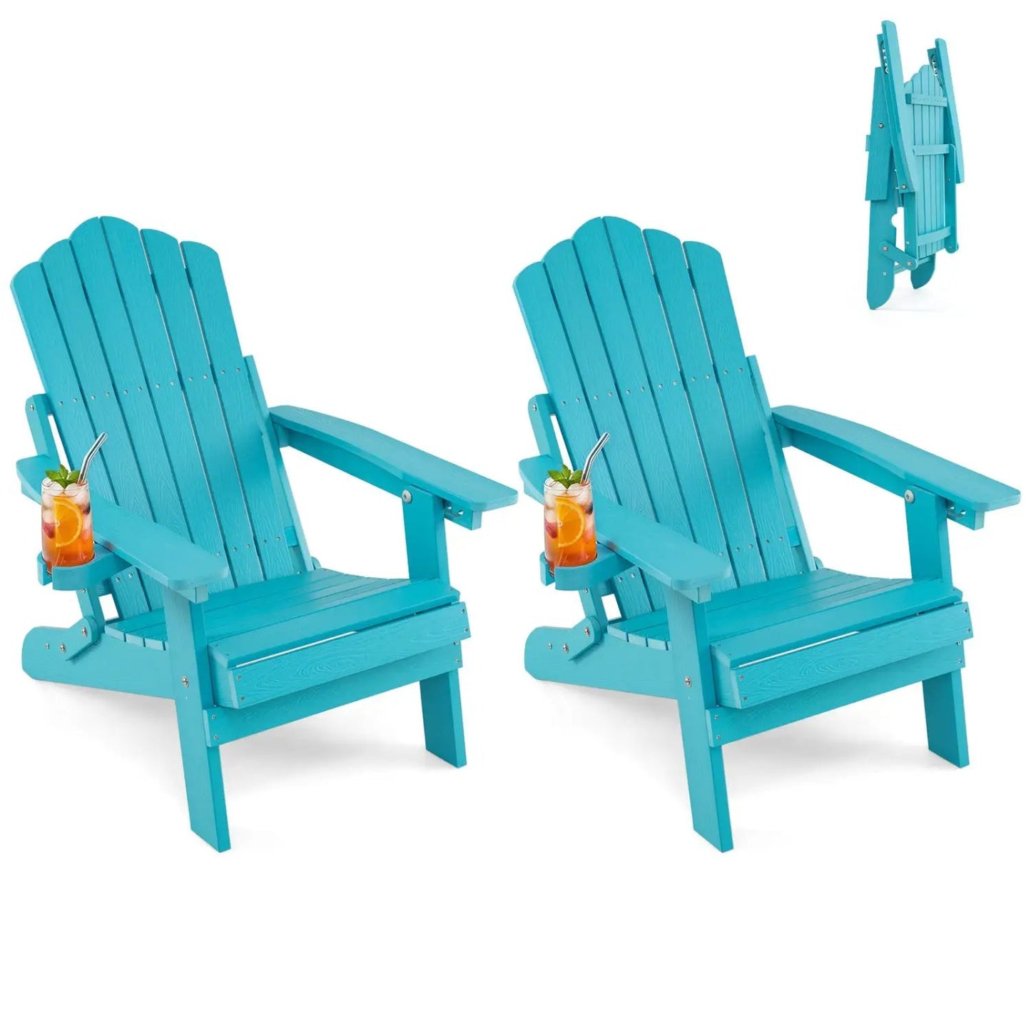 Folding Adirondack Chairs with Adjustable Back