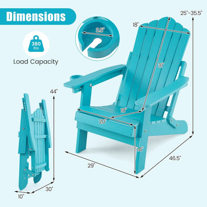 Folding Adirondack Chairs with Adjustable Back