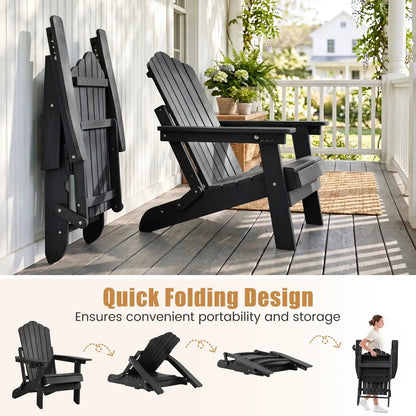 Folding Adirondack Chairs with Adjustable Back