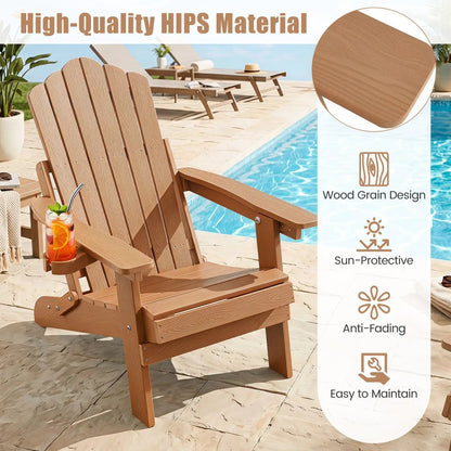Folding Adirondack Chairs with Adjustable Back