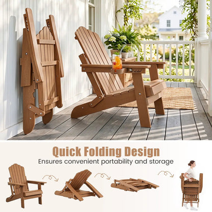 Folding Adirondack Chairs with Adjustable Back