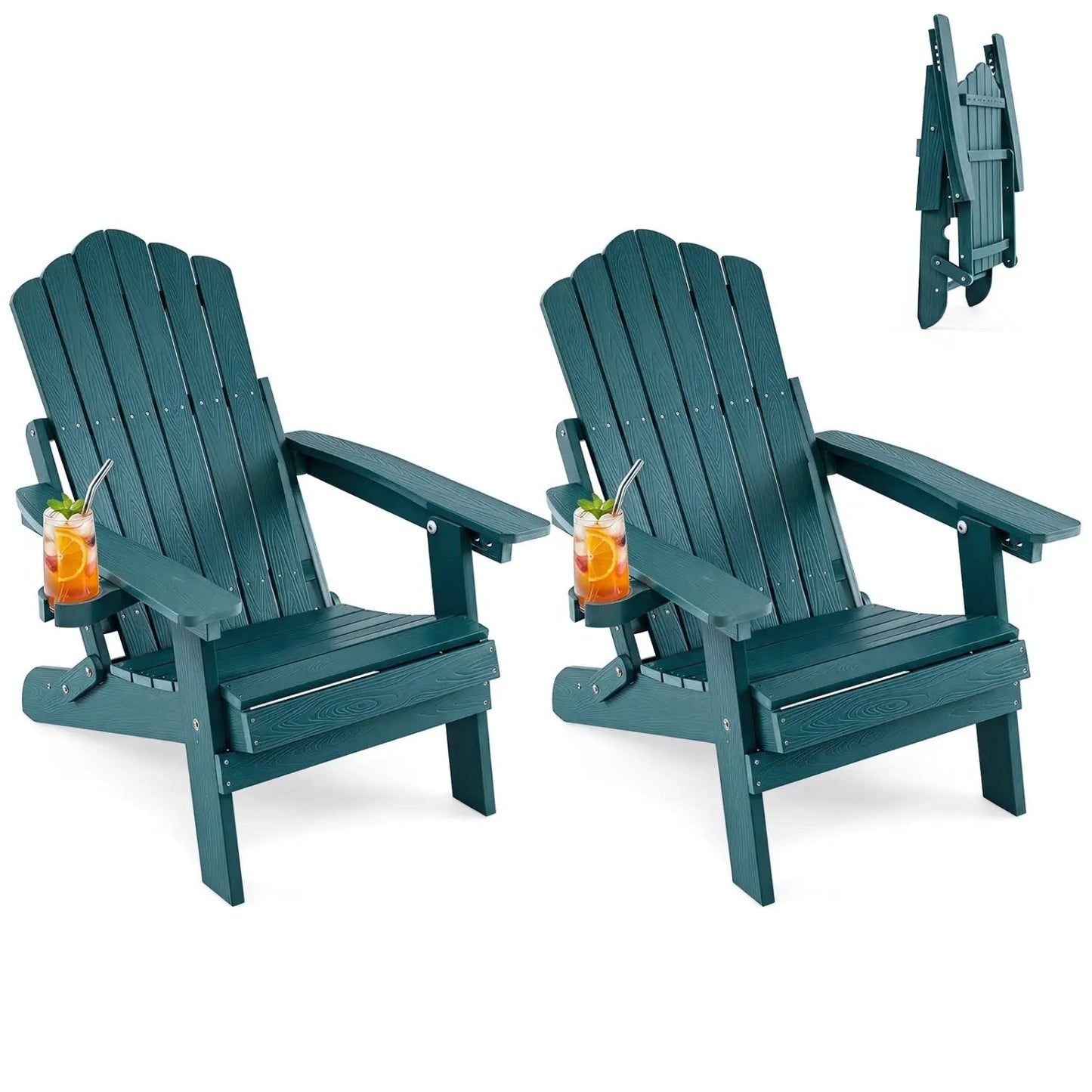 Folding Adirondack Chairs with Adjustable Back
