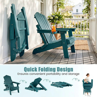 Folding Adirondack Chairs with Adjustable Back