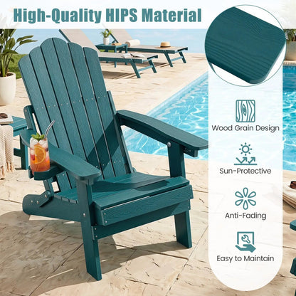 Folding Adirondack Chairs with Adjustable Back