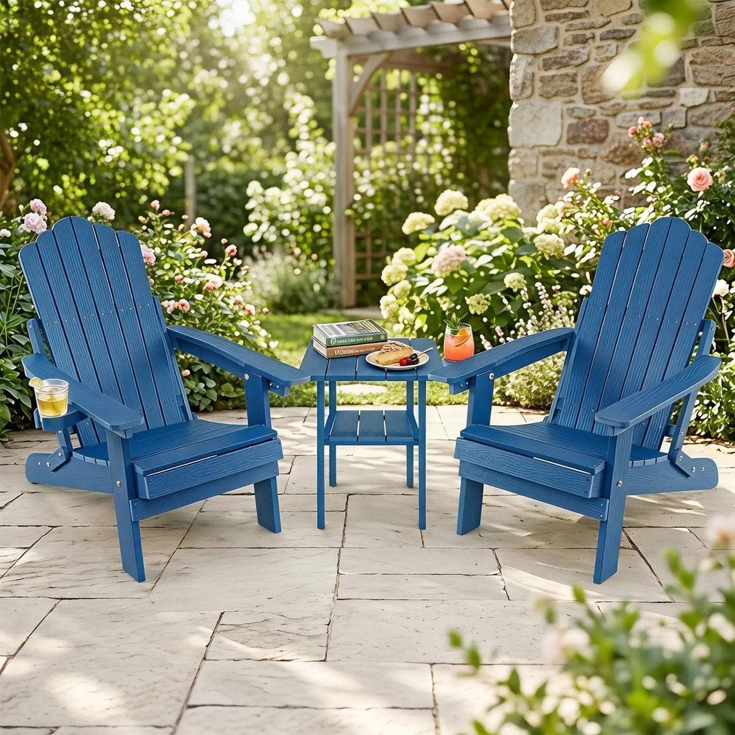 Folding Adirondack Chairs with Adjustable Back