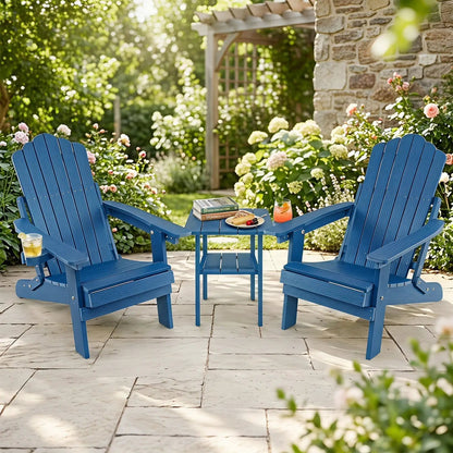 Folding Adirondack Chairs with Adjustable Back