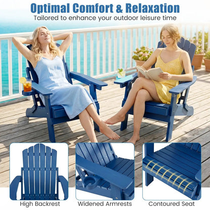 Folding Adirondack Chairs with Adjustable Back