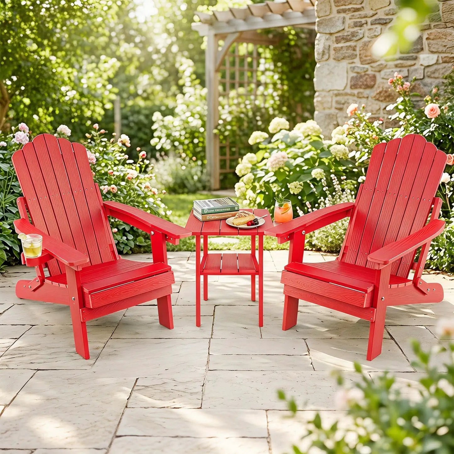 Folding Adirondack Chairs with Adjustable Back