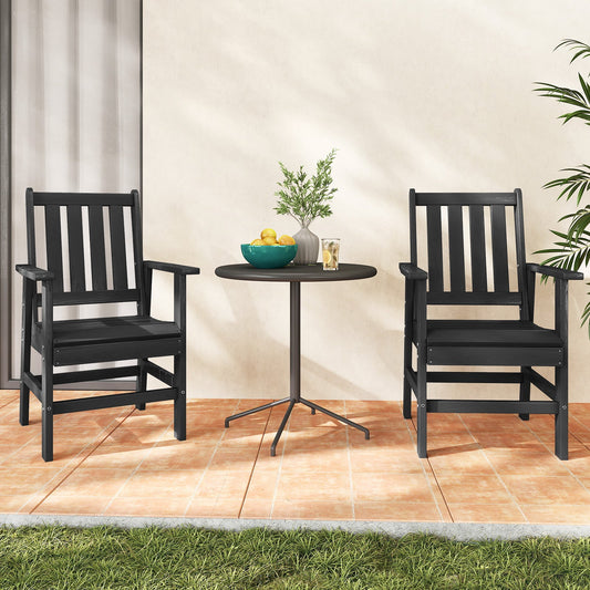 Set of 2 Patio Dining Chairs with Wide Armrests - Tampa Home & Garden Store