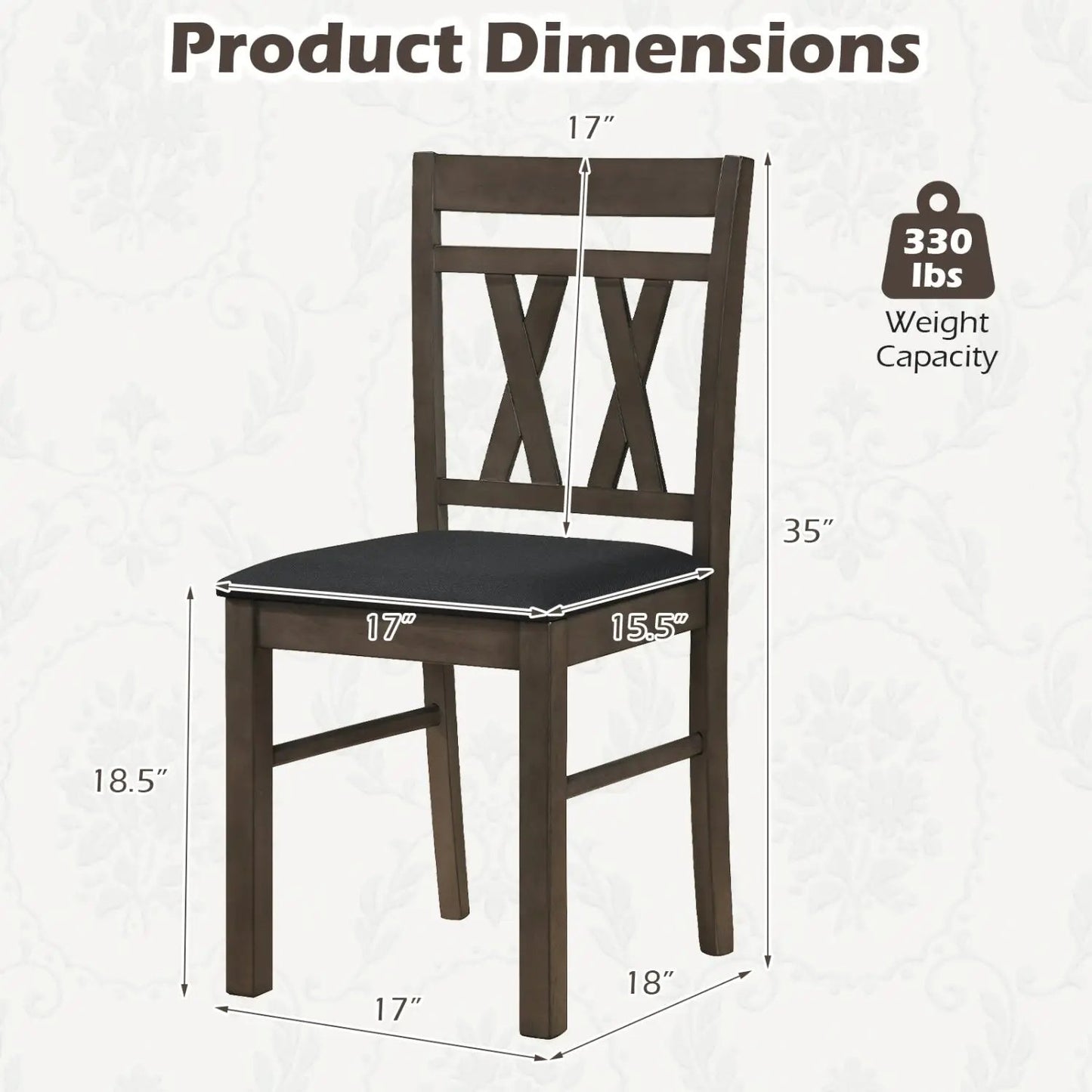Upholstered Dining Chairs Set Of 2 Linen Gray