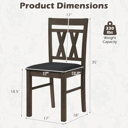 Upholstered Dining Chairs Set Of 2 Linen Gray