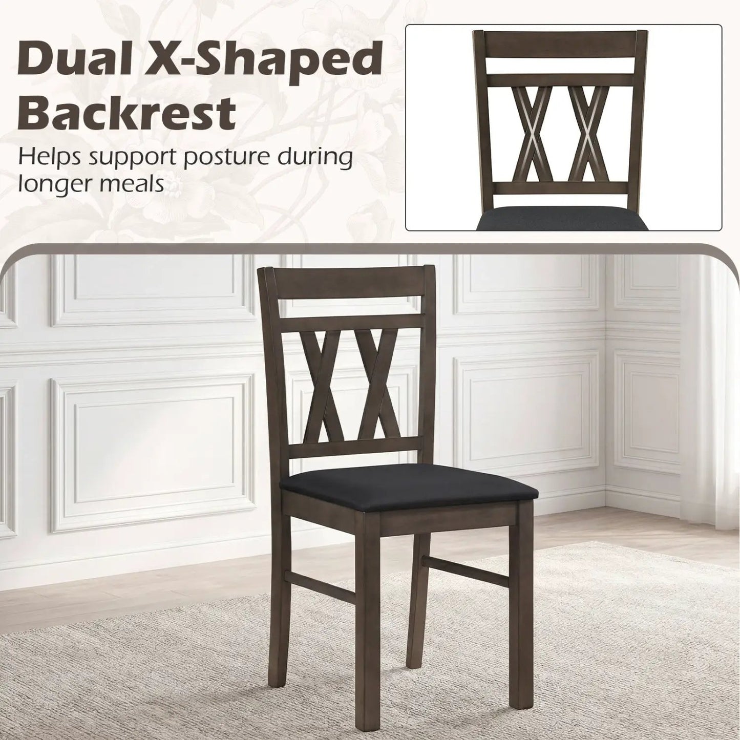 Upholstered Dining Chairs Set Of 2 Linen Gray