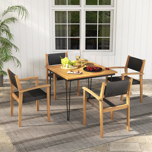 Set of 2 Stackable Outdoor Wicker Dining Chair - Tampa Home & Garden Store