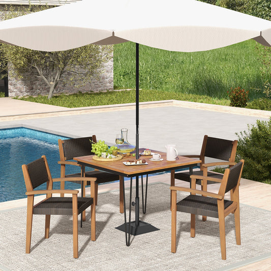 Set of 2 Stackable Outdoor Wicker Dining Chair - Tampa Home & Garden Store