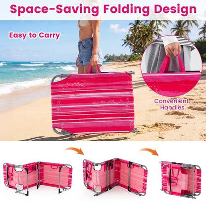 Adjustable Tanning Chaise Lounge With Face Hole