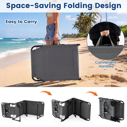 Adjustable Tanning Chaise Lounge With Face Hole