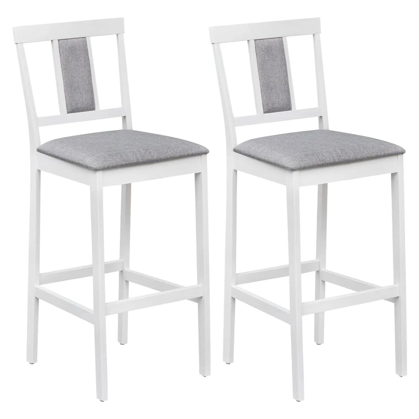 Set of 2 Upholstered Barstools 29.5 Inch Height