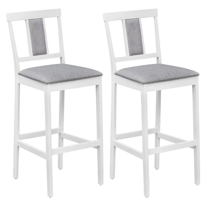 Set of 2 Upholstered Barstools 29.5 Inch Height
