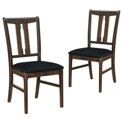 Set of 2 Wooden Upholstered Dining Chairs
