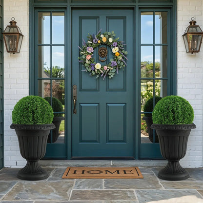 Urn Planters with Pedestal Base Set of Four