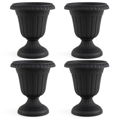 Urn Planters with Pedestal Base Set of Four