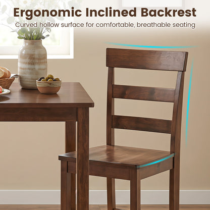 Counter height bar stools set of 2 with rubber wood frame in dark brown finish on Tampa Home & Garden Store