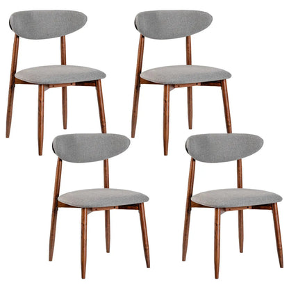 Upholstered Chairs Set Of Four With Curved Backs