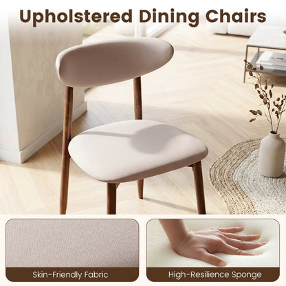 Upholstered Chairs Set Of Four With Curved Backs