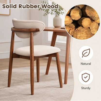 Upholstered Chairs Set Of Four With Curved Backs