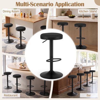 Adjustable swivel bar stools set of 4 with padded black seats and footrests DirectDeals on Tampa Home & Garden Store