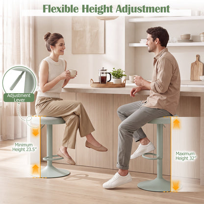 Bar stools set of 4 with padded seats in mint green, DirectDeals adjustable swivel on Tampa Home & Garden Store
