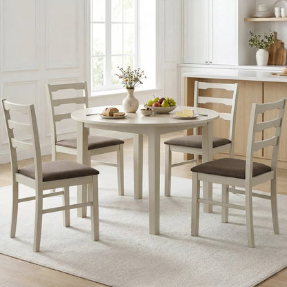 Upholstered Dining Chairs Set of 4 Wood Frame