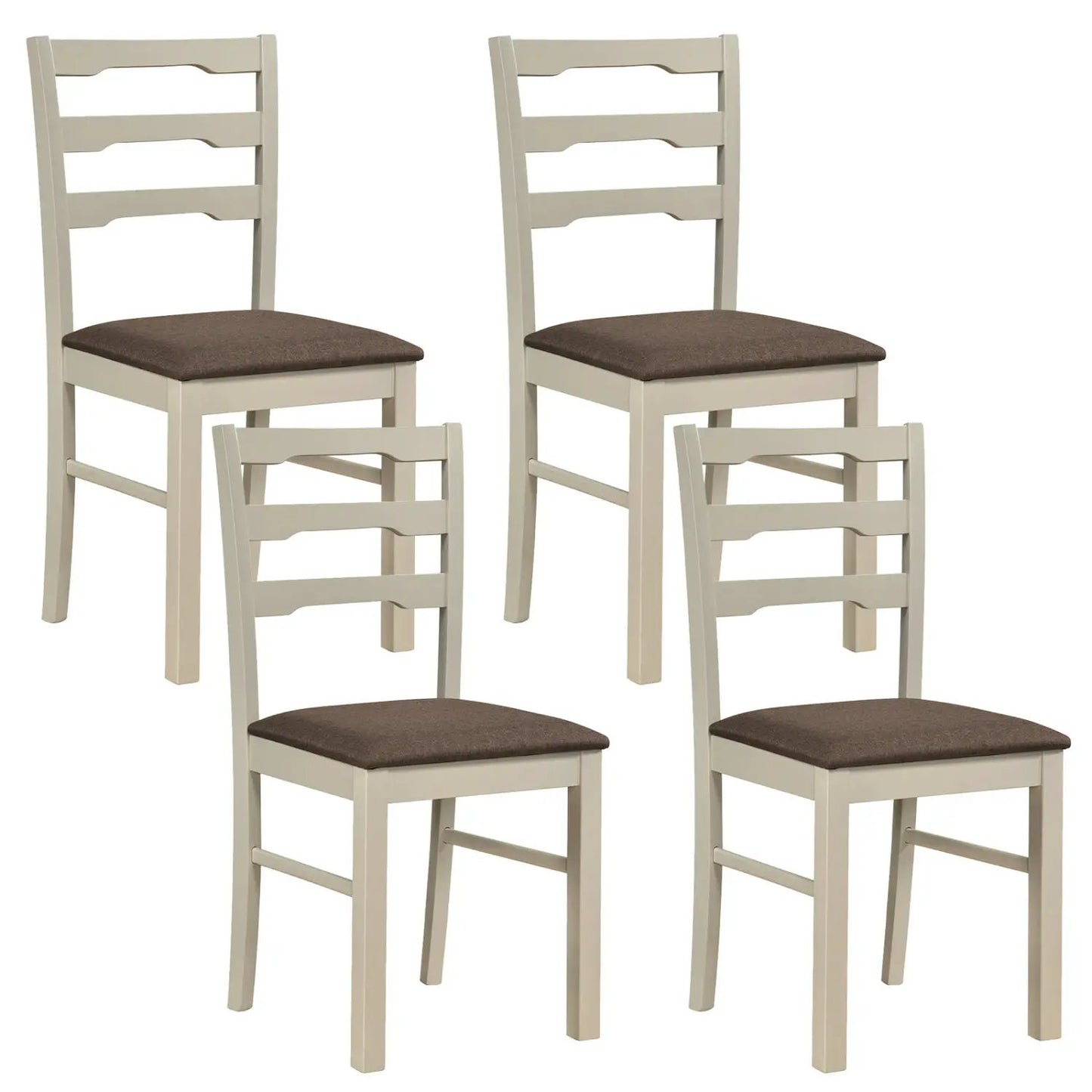 Upholstered Dining Chairs Set of 4 Wood Frame